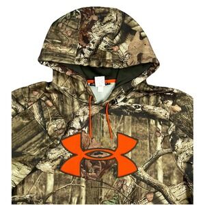 Under Armour Mens Realtree Camo Long Sleeve Hunting Fleece Hoodie Jacket Medium